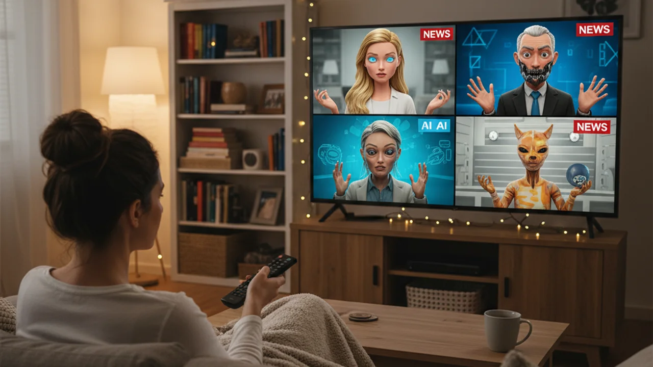 Checklist visual audio indicators AI news anchors