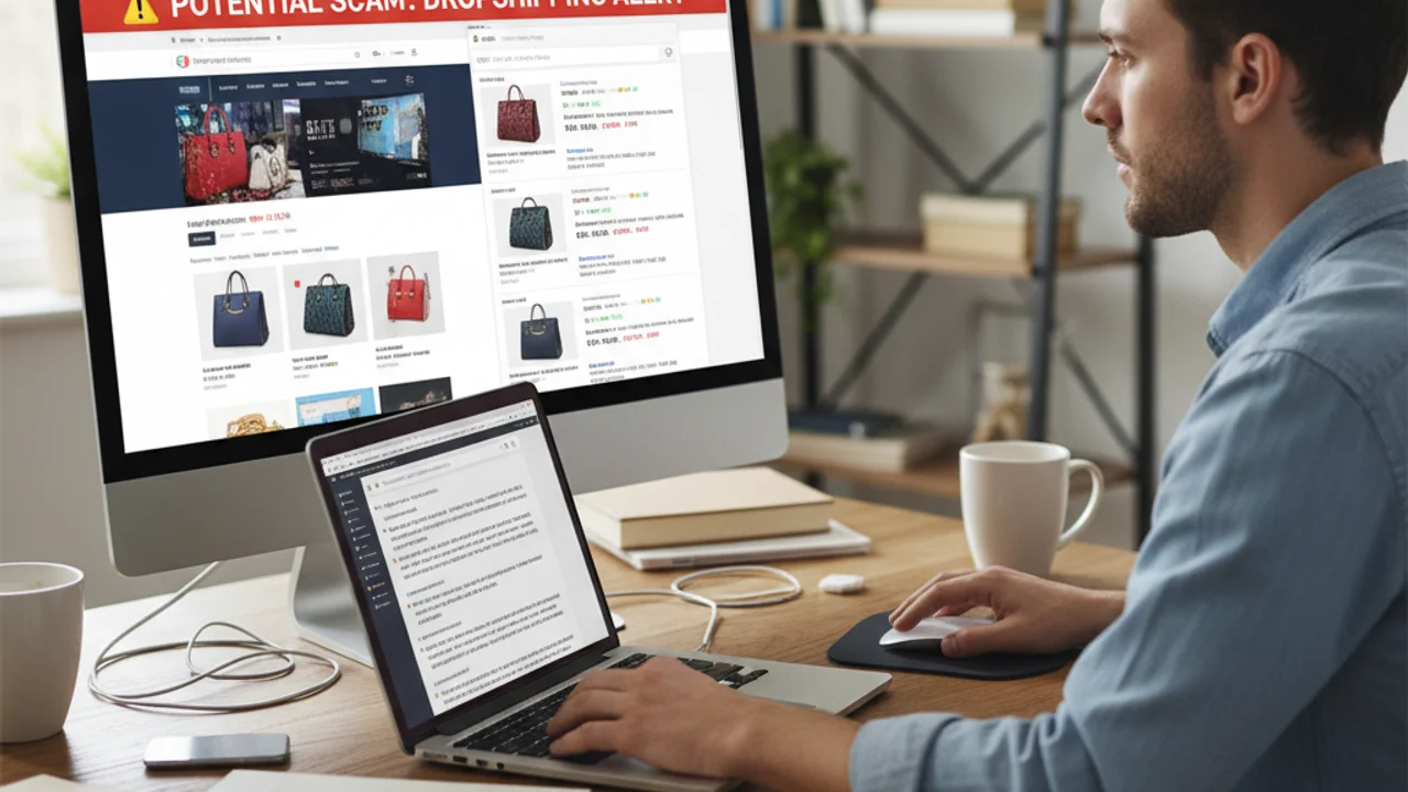 Consumidor usando ferramentas de verificação para verificar uma listagem de produto antes de comprar