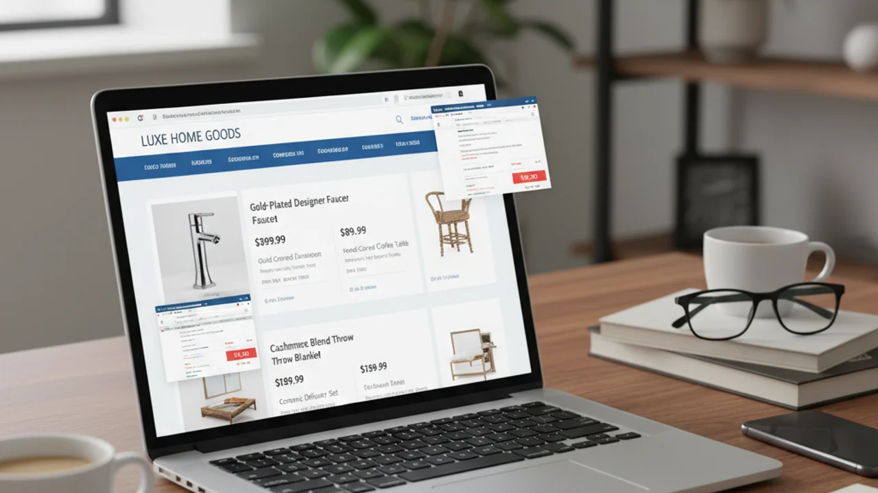Comparação de produto de dropshipping fraudulento mostrando item grossista barato versus listagem retalhista inflacionada