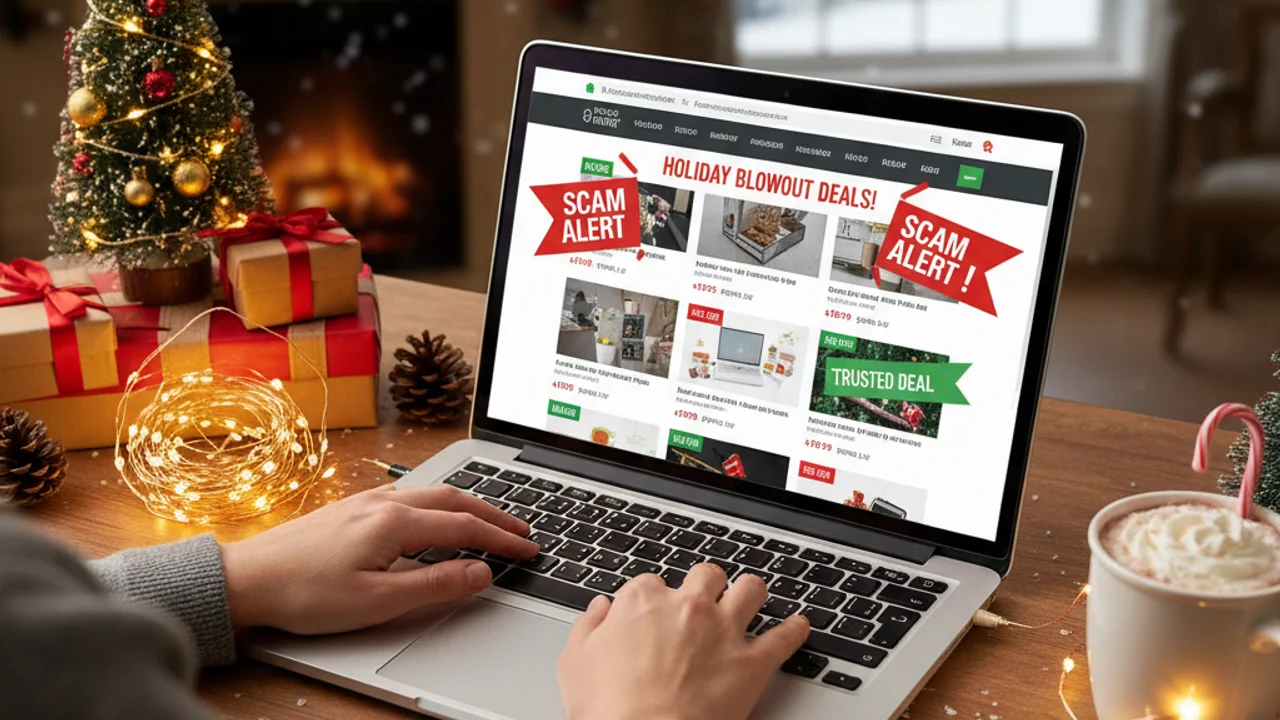 Panduan keselamatan membeli-belah perayaan menunjukkan keselamatan membeli-belah dalam talian semasa Black Friday